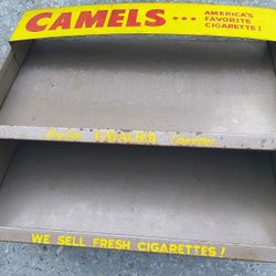 Camel Cigarette Store Display Stand Shelf Vintage Antique Garage Shop 