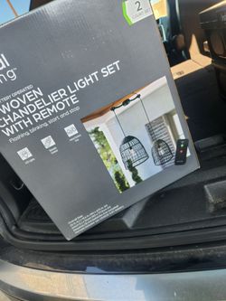 Woven Chandelier Light Set