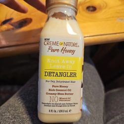 Creme of Nature Pure Honey Knot Away Leave-In Detangler  Size 8 oz  NEW
