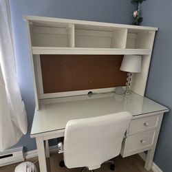 Pottery Barn Desk With Hutch & Chair 