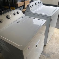 Whirlpool washing machine and electric dryer.