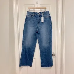 NWT DAZE DENIM City High Rise Straight Leg in Bright Blue