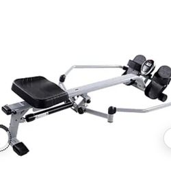 Sunny Health & Fitness SF-RW5639 Full Motion Rowing Machine Rower w/ 350 lb Weight Capacity and LCD Monitor