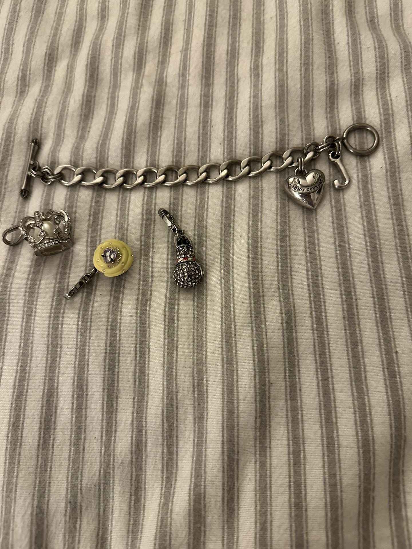 Juicy Couture Charm Bracelet and Charms