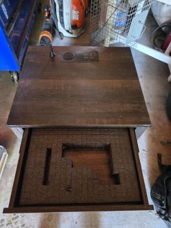 Gun vault side table
