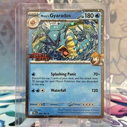 Misty’s Gyarados - 049/182 - Pokemon Scarlet & Violet Destined Rivals Build & Battle Promo STAMPED