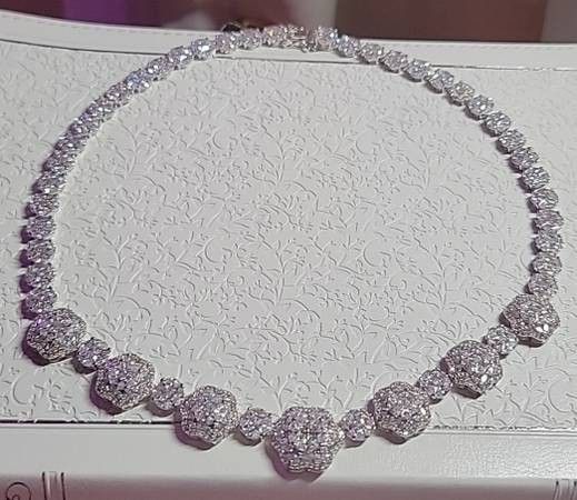 Bella Luce 72.90tcw Diamond Simulate Silver Necklace, 11.46tcw Silver Bracelet & Brooch Set.