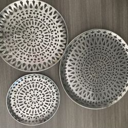 Silver Medallion Wall Décor, Set of 3