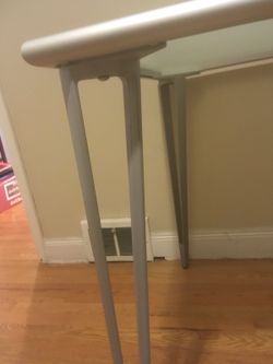 Table or Desk - Ikea Vika Lauri frosted glass table with 4