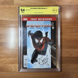 Miles Morales Spider-Man 1 Signed By Brian Bendis