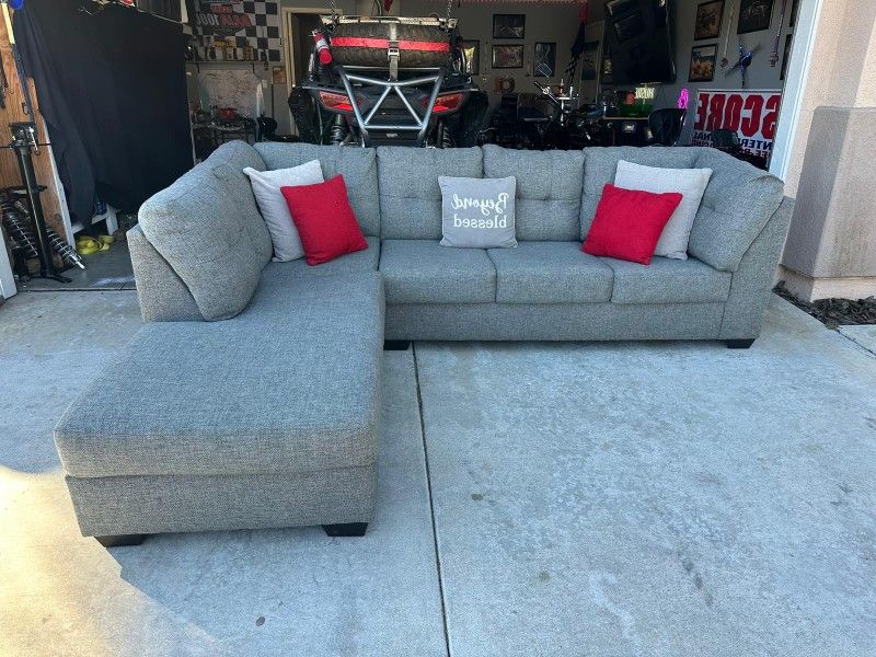 Beautiful Grey Sectional Couch From LIVING SPACES