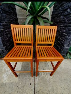 Teak wood patio furniture outdoor tall bar chair set Gloster brand