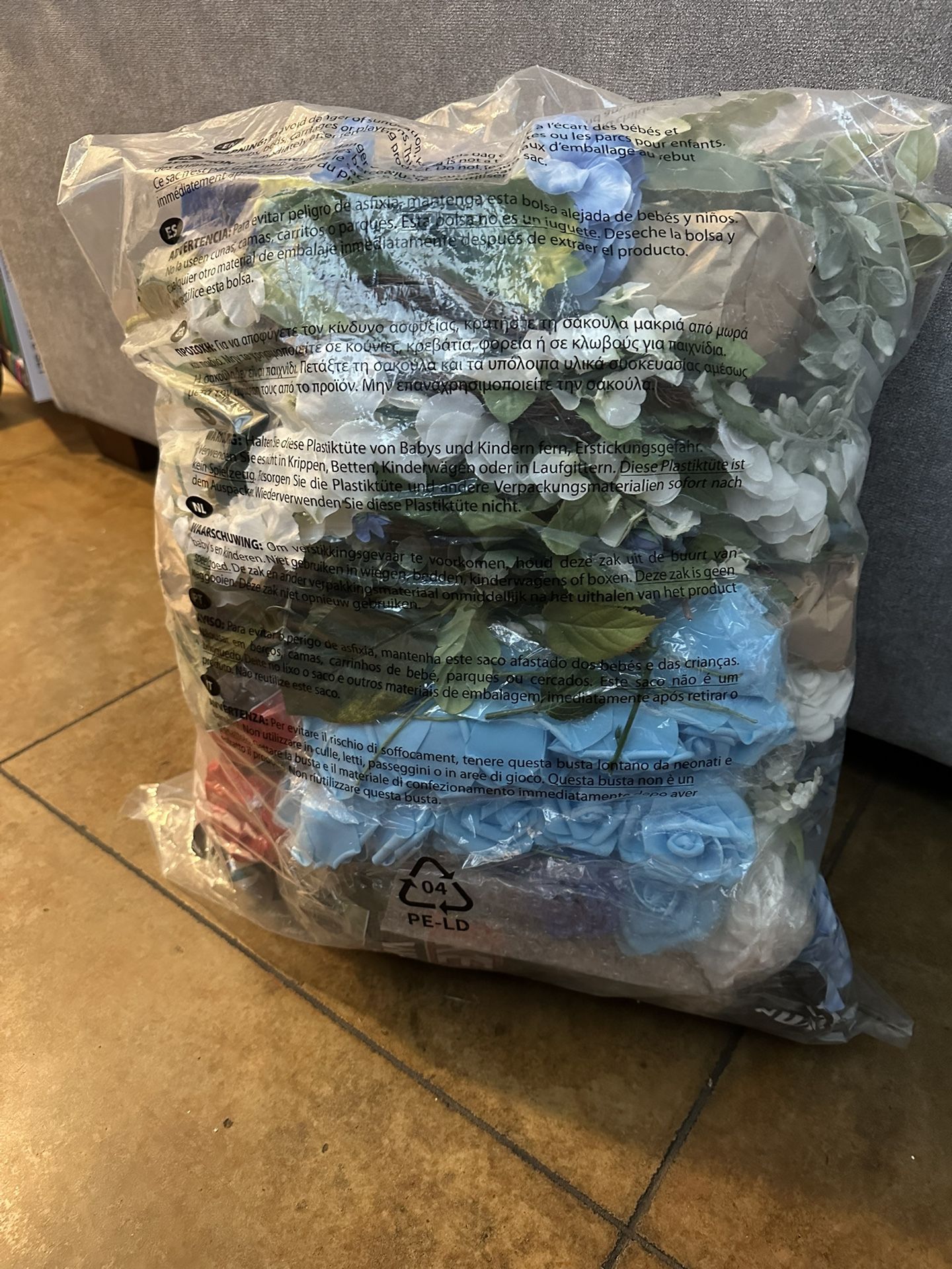 Bag Full Of Fake Flowers 