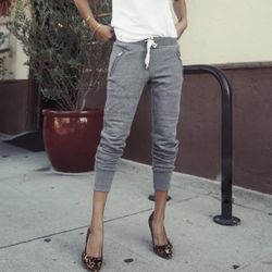 Sincerely Jules Grey Crop Jogger Pants Sweatpants Xs 