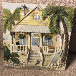 Yellow Beach House Wall Art 