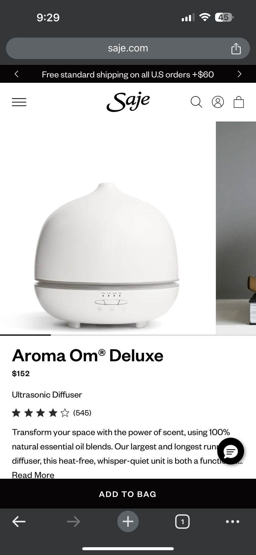 Saje Aroma Om® Deluxe Diffuser