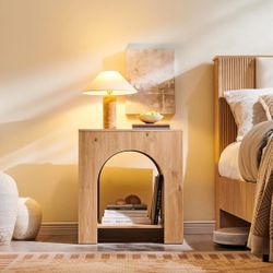 Arched End Tables Set Of 2 With Charging Port 