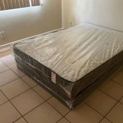 New FULL SIZE MATTRESS WITH BOXSPRING SET COLCHONES NUEVOS MATRIMONIALES FULL SIZE BED SET 