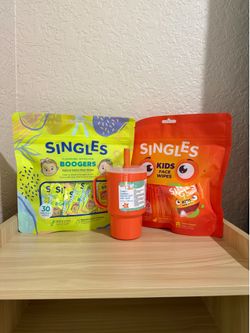 Singles Kids Face wipes Pre-wet wipes+ Boogers cleansing wipes.