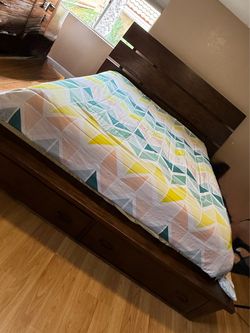 California King Bed Frame with storage