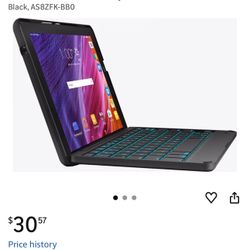 ZAGG Folio Case with Backlit Keyboard for Asus 8" ZenPad Tablet - Black, AS8ZFK-BB0