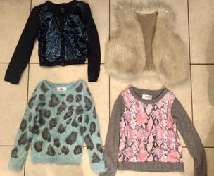 Beautiful Sweaters and fancy reversible jacket. Size 7.