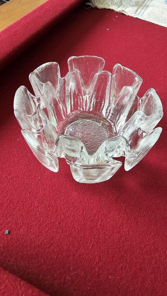 Vintage Scandinavian Mid Century Glass Bowl