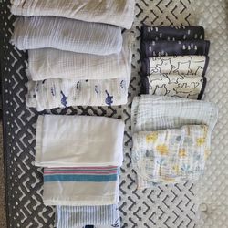 Bibs, Burp Cloths, Receiving Blankets, And Swaddle Blankets