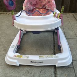 Baby Trend Baby Walker Pink Butterfly Seat W/2 Toys 