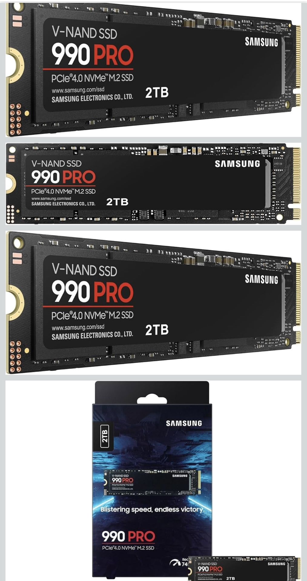 Samsung 990 PRO SSD 1TB PCIe 4.0 M.2 2280 Disco duro interno de estado sólido