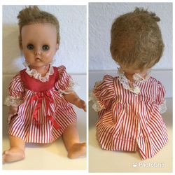 Vintage 1950's Besty Wetsy Ideal 12" Drink & Wet, Auburn hair, green sleepy eyes