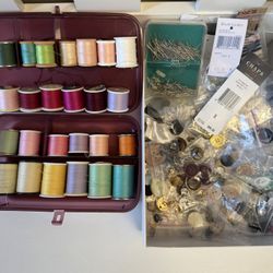lots of thread and buttons 