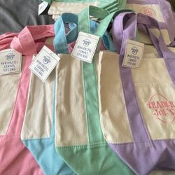 Pastel Mini Tote Bags 2025 Summer Trade Joes