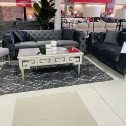 Brand New Velvet Sofa And Loveseat Set. Chesterfield Couch