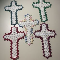 Set Of 5 Christmas Cross Book Markers
