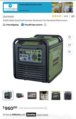Sportsman’s 3500watt inverter gas/propqne