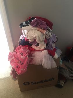 Box of baby girl clothes newborn-3months