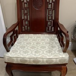 Solid Wood Oriental Living Room Set