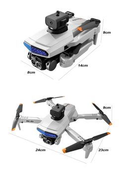 Mini Drone With Dual Camera, 2024New 4K HD Camera Dual Lens Foldable Drone with Carrying Case, One Key Take Off/Land, Altitude Hold, 360° Flip, With P