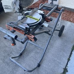 Ryobi Miter Saw + Ridgid Stand 