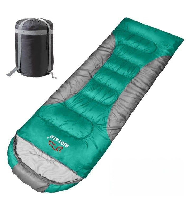 Rioyalo Degree Winter Sleeping Bags for Adults Camping (450GSM) - Temp Range (5F–32F) Portable Waterproof Compression- for Big 'N Tall