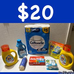 Tide Bleach Cottonelle Set 