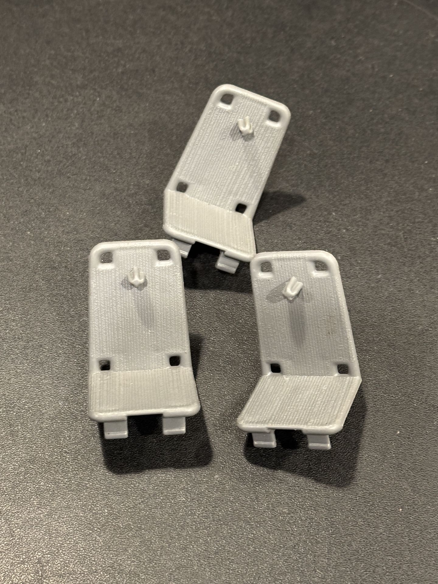 Lot of 3 GI Joe Tomahawk Helicopter Replacement Part Cabin Chair Gray Vintage 1986
