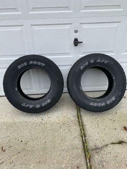 Two Big O BigFoot All Terrain Tires