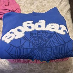 Blue Sp5der Hoodie 