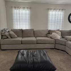 faux leather ottoman 