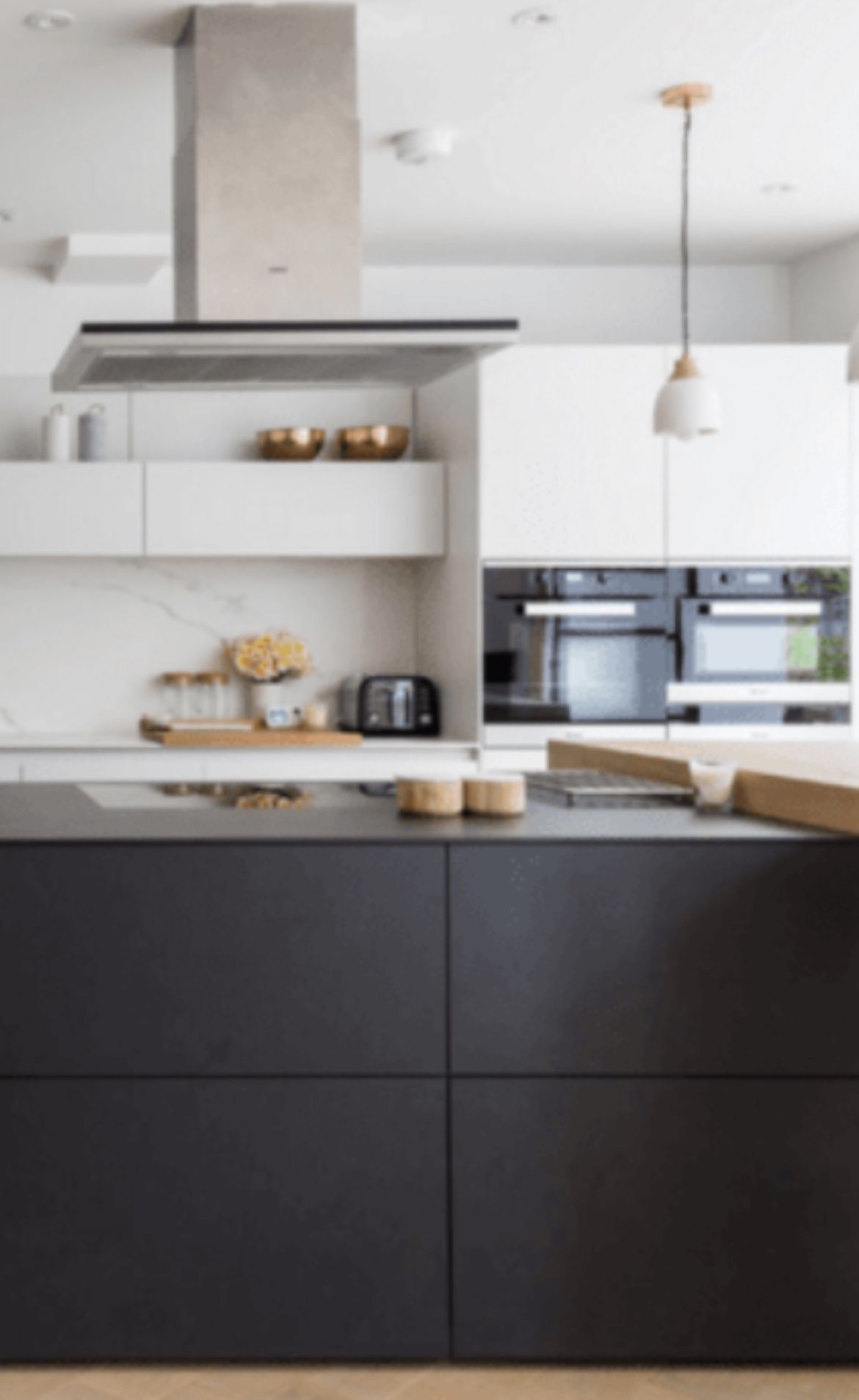 White Matte Kitchen Cabinets