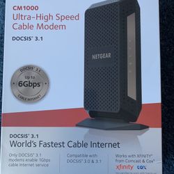 NETGEAR Cable Modem DOCSIS 3.1 (CM1000) Gigabit Modem