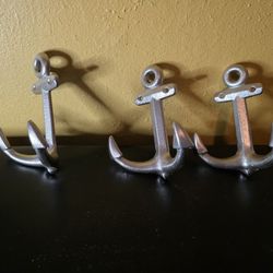 3 Sailor Hooks For Jackets Etc.  