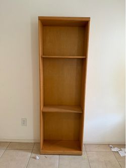 Sturdy Wood Bookshelf Storage Organizer – Clean Condition